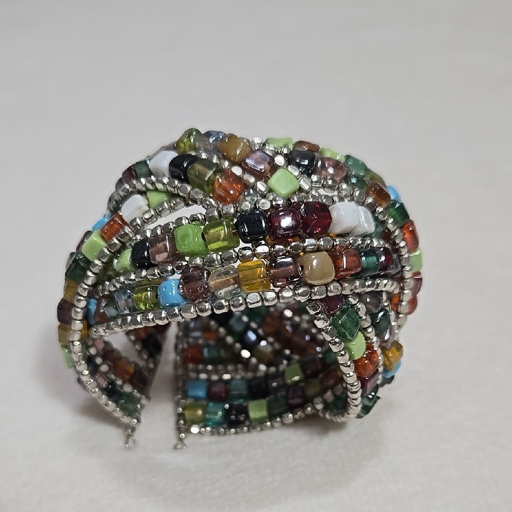 Multicolor Glass Beaded Bracelet